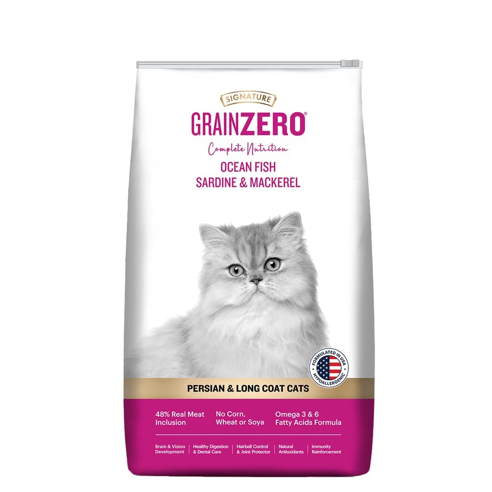 Grain Zero Persian And Long Coat Cat Dry Food – 1.2 Kg – Ocean Fish ...